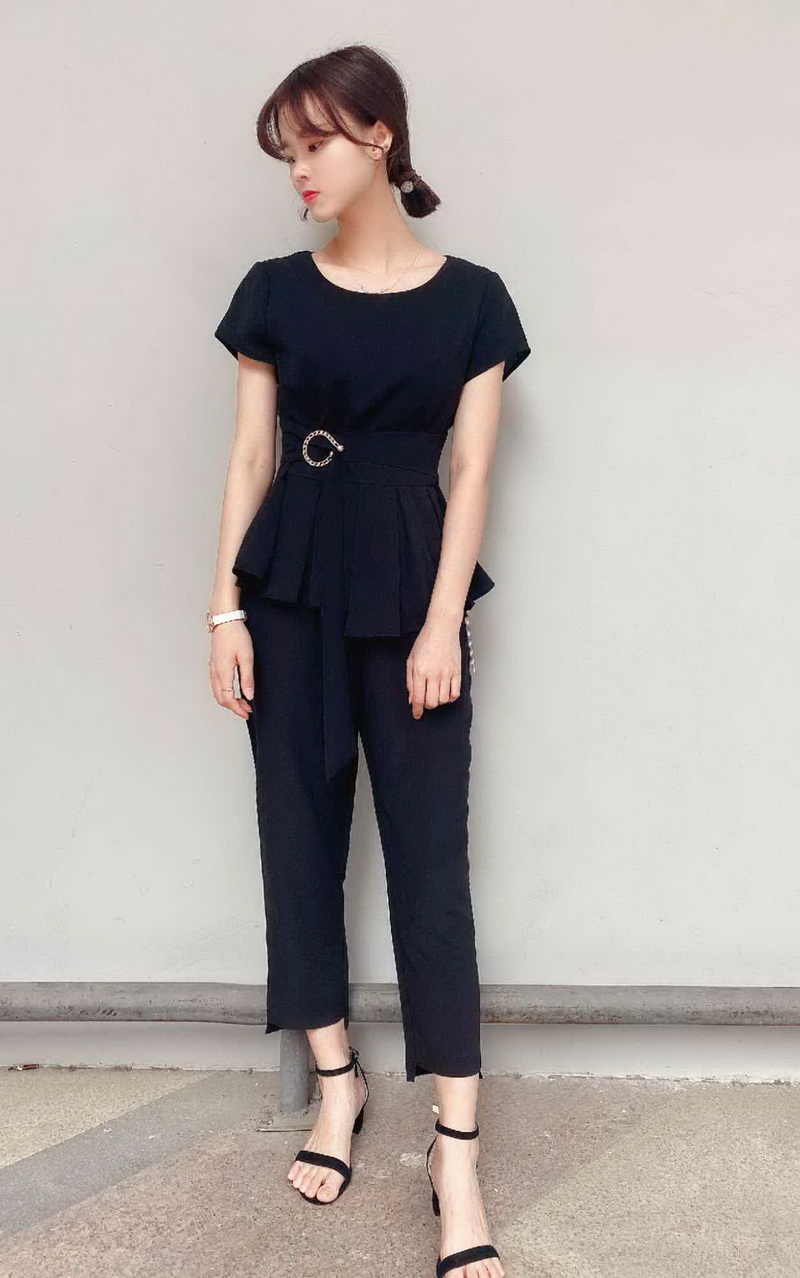 时尚套装女士2020夏季新款韩版宽松小个子显瘦洋气减龄两件套潮